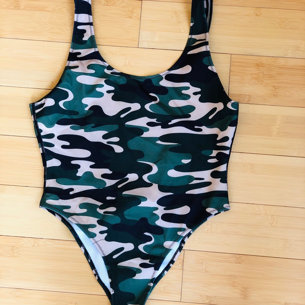 Kendall & Kylie Camo Bodysuit/Bathing suit.